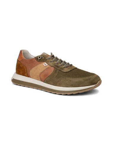 Deportivo de ante liso color verde