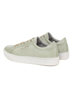 Sneakers de piel liso color verde 2