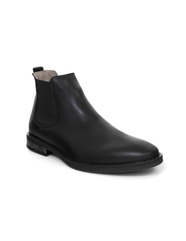 bottines chelsea de peau le noir EBRON-BLACK