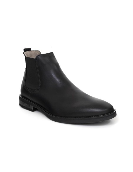 Botines Chelsea de piel liso color negro