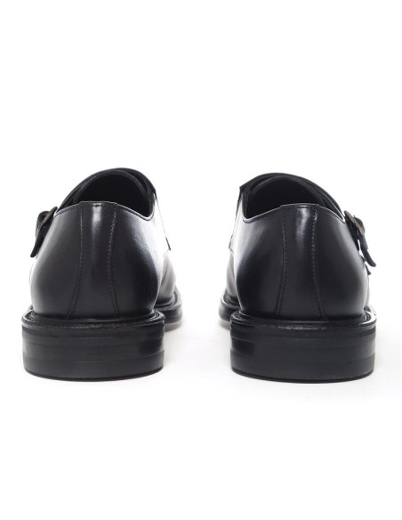 chaussure avec boucle de peau le noir ELVIN-NEGRO
