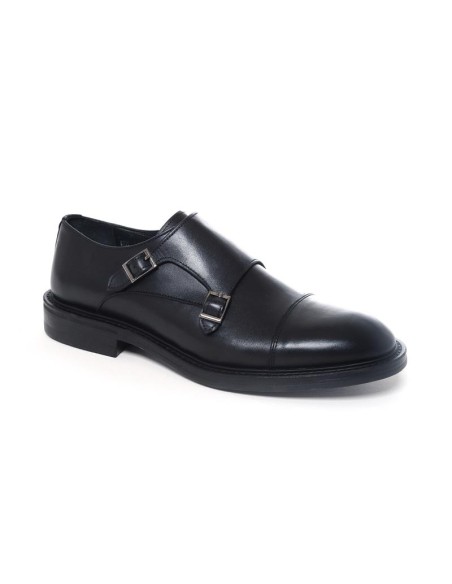 chaussure avec boucle de peau le noir ELVIN-NEGRO