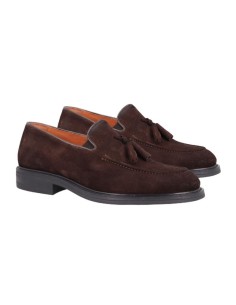 Mocasín de piel con antifaz color cuero 2