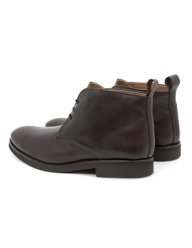 Bottine de peau marron FATIBU-MARRON