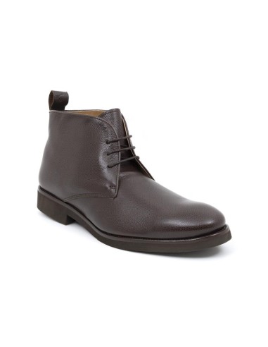 Bottine de peau marron FATIBU-MARRON
