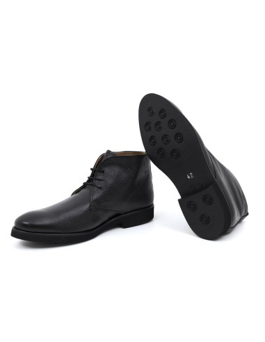 Bottine de peau le noir FATIBU-NEGRO