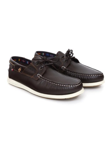 Nautique de peau marron GENOVA-BROWN