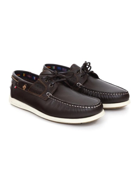 Nautique de peau marron GENOVA-BROWN