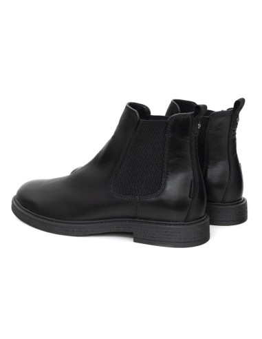 Black leather chelsea boots