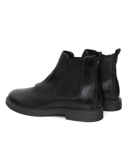 Black leather chelsea boots