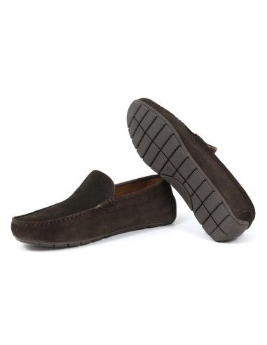 Brown suede moccasin