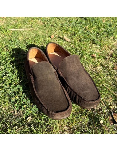 Brown suede moccasin