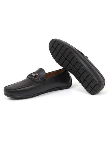 Mocassin de peau le noir ITAMA-BLACK