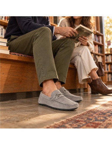 Mocassin suède gris ITAMA-GREY
