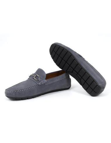 Mocassin suède bleu ITAMA-JEANS