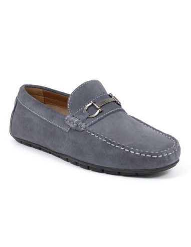 Mocassin suède bleu ITAMA-JEANS