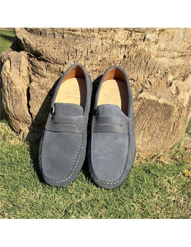 Mocassin suède bleu ITASER-JEANS