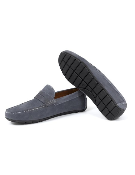 Mocassin suède bleu ITESO-JEANS