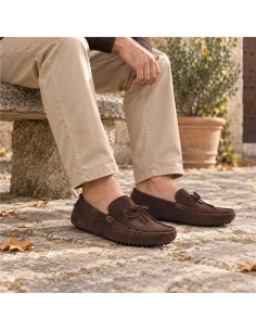 Mocassin suède marron ITONA-BROWN