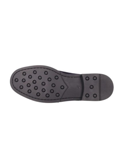 Mocasín de ante con lazo color azul