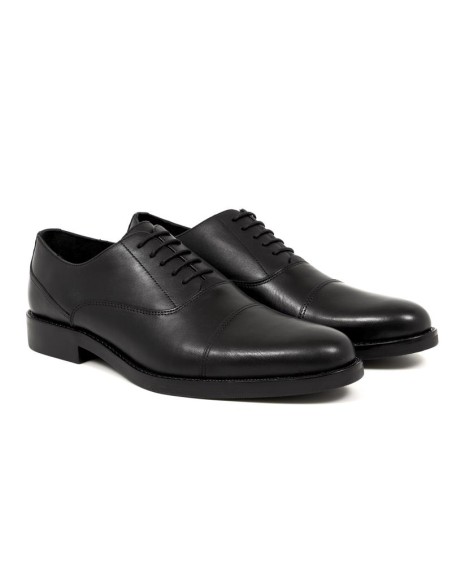 Oxford de piel con costura color negro