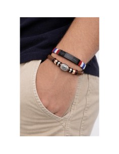 Bracelet en cuir marron JWM-BRUNE3-BROWN