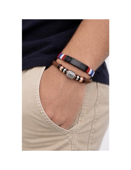 Bracelet en cuir marron JWM-BRUNE3-BROWN