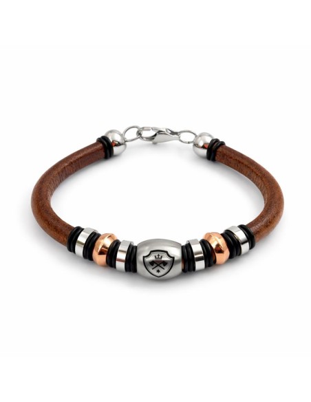 Bracelet en cuir marron JWM-BRUNE3-BROWN
