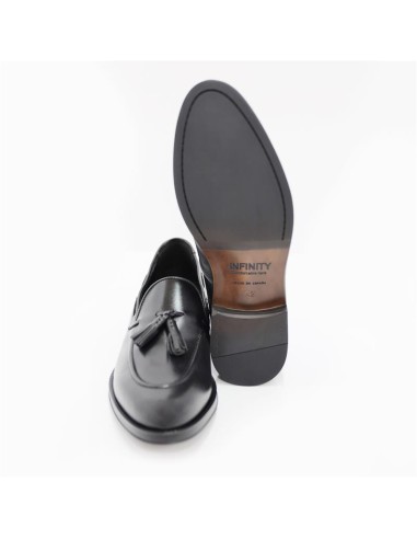 Black leather moccasin