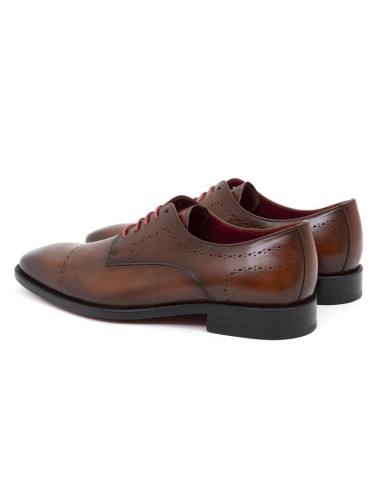 Derby de piel liso color cuero