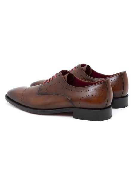 Derby de piel liso color cuero