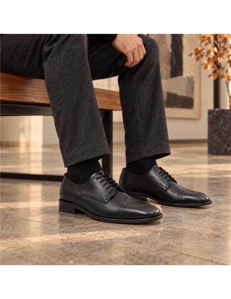 Derby de peau le noir LUCINE-NEGRO