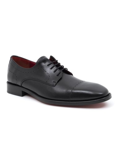 Black leather derby