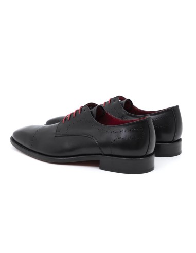 Black leather derby