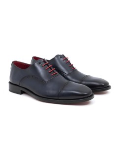 Blue leather Oxford 2