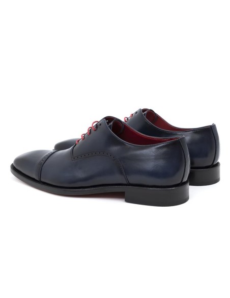 Blue leather Oxford