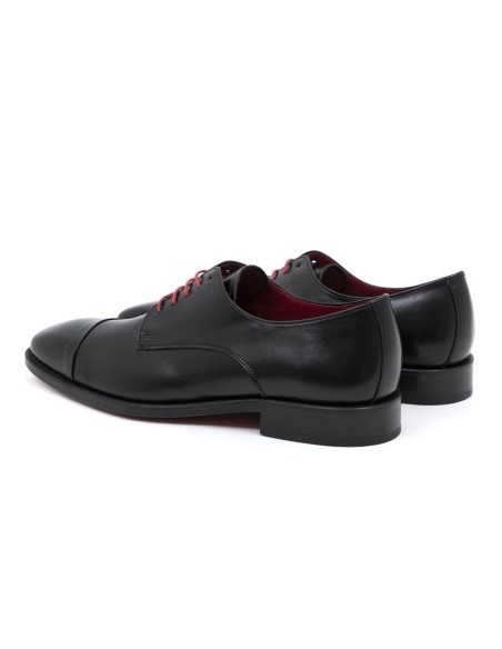 Black leather derby