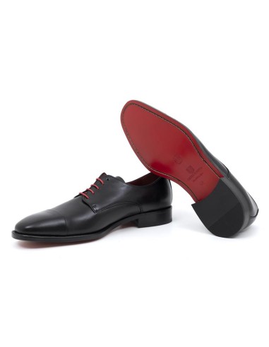 Black leather derby