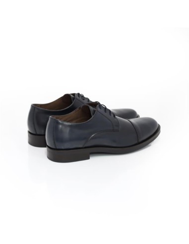 Blue leather derby