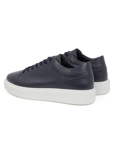 baskets de peau bleu MELIN-MARINO