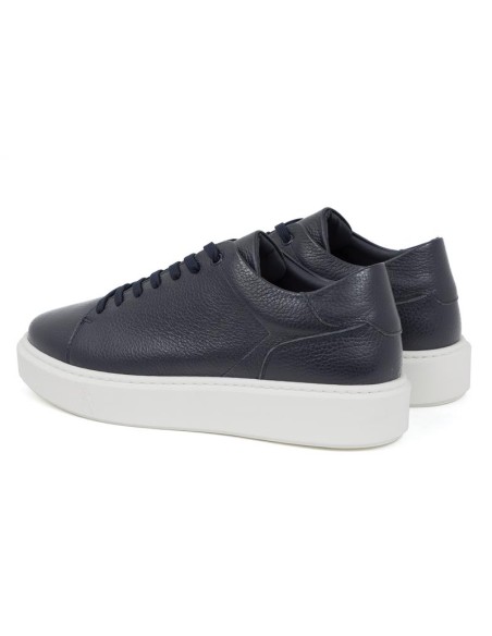 Sneakers de piel liso color azul
