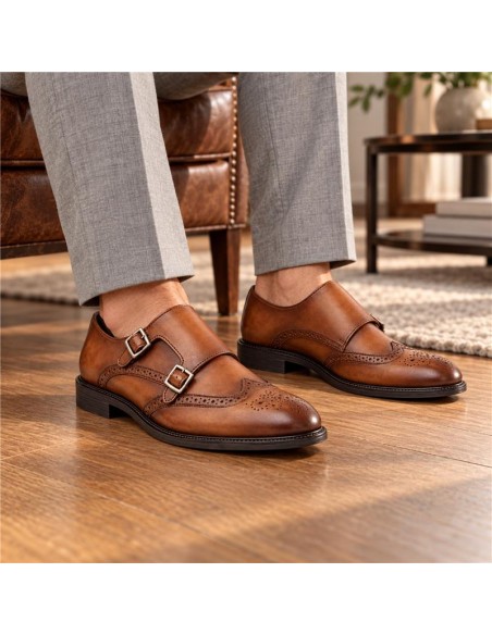Light Brown leather monkstrap