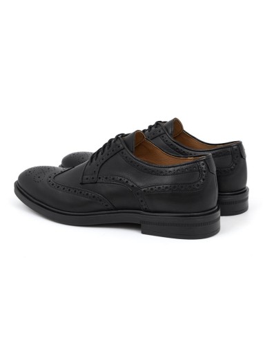 Black leather derby