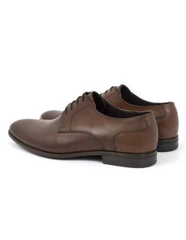 Derby de piel liso color cuero