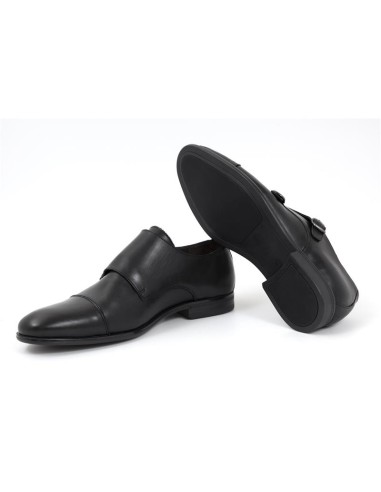 chaussure avec boucle de peau le noir MILAMON-NEGRO