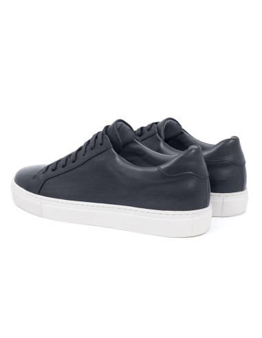 Sneakers de piel trenzado color azul