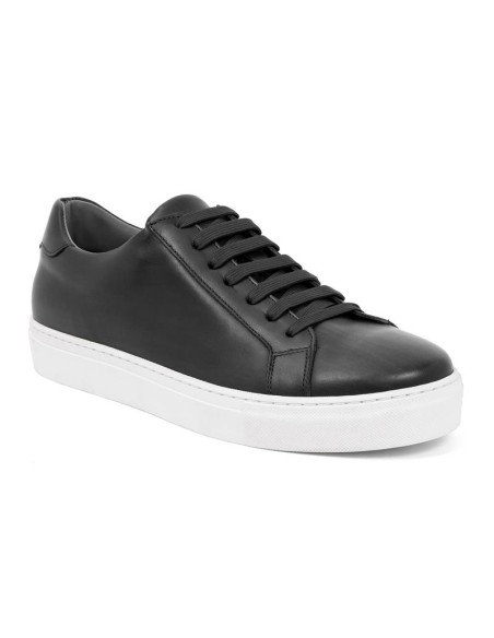 baskets de peau le noir MILBET-NEGRO