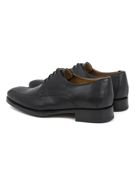 Black leather derby