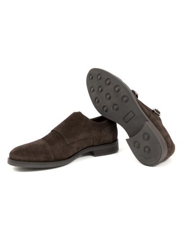 chaussure avec boucle suède marron MIMONK-BROWN