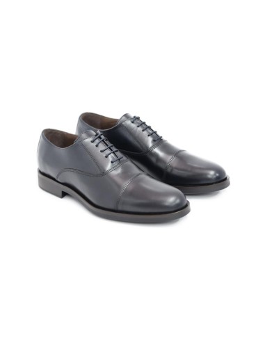 Blue leather Oxford